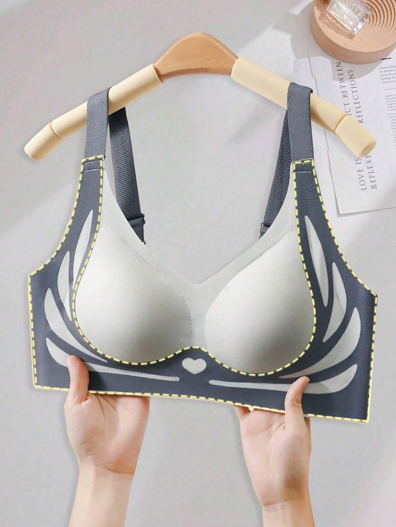 Women's Lace Wireless Bra Set Full Coverage Plus Size Comfortable