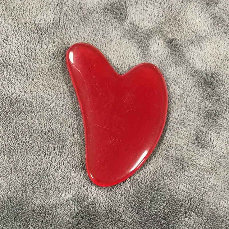 Heart-Shaped Resin Gua Sha Tool for Facial and Body Hair Removal