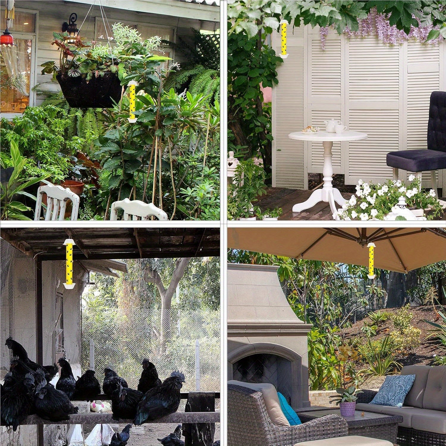 Oq rangli yopishqoq chivinlar uchun yopiq va ochiq joylarda zararkunandalarni nazorat qilish uchun toksik emas PVC