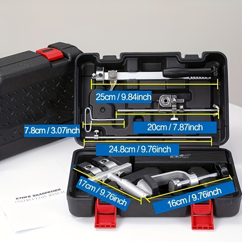 Pichoqni qirqish uchun professional maydalagich bilan pichoqni, qaychi va whetstone-ni qirqish uchun pichoqni qirqish to'plami.