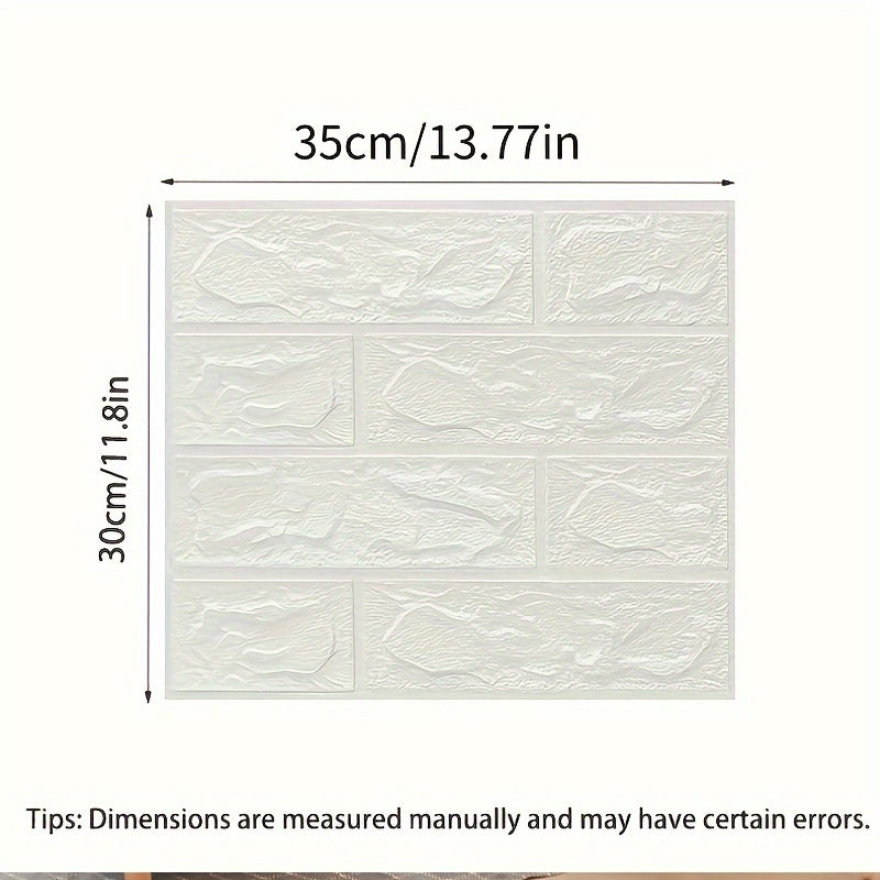 Pack de 10 o 20 pegatinas de pared 3D blancas, decoraciones autoadhesivas impermeables para salón, baño, cocina