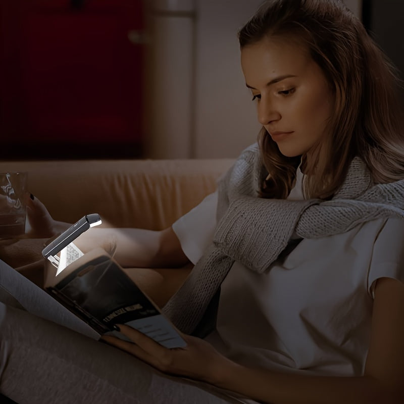 Qayta zaryadlanadigan LED kitob chirog'i, 3 ta yorqinlik darajasi, USB zaryadlash va bosish tugmasi bilan boshqarish. Devorga o'rnatiladigan, yotoqxona, mashina, yotoq uchun portativ o'qish lampasi. Litiy batareyasi bilan ishlaydi. Bir rangda.