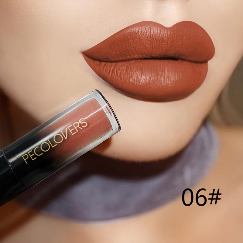 Brillo de labios mate de terciopelo para mujeres, barra de labios líquida de larga duración, 14 tonos