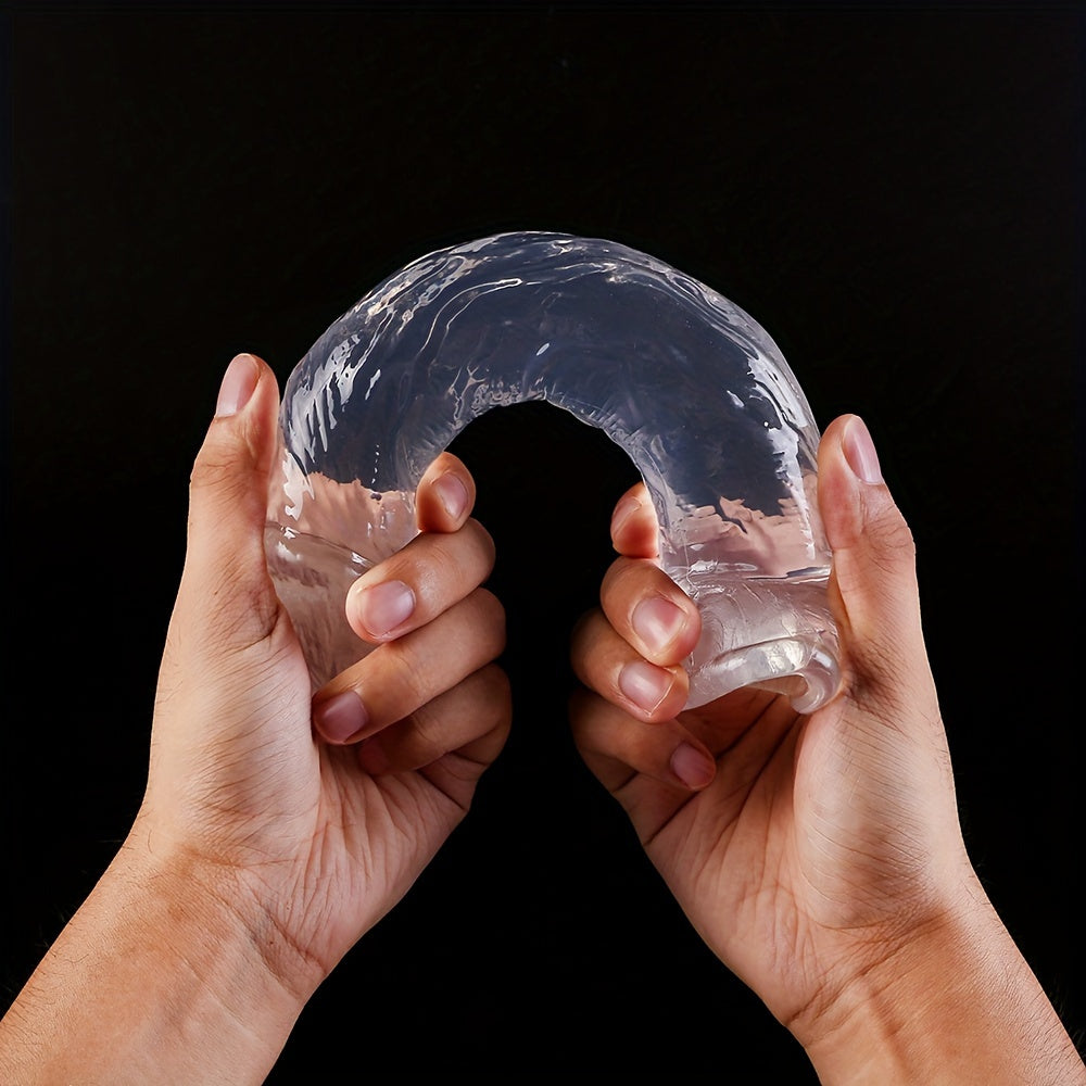 Mujer dildo transparente realista masturbador grande juguete sexual