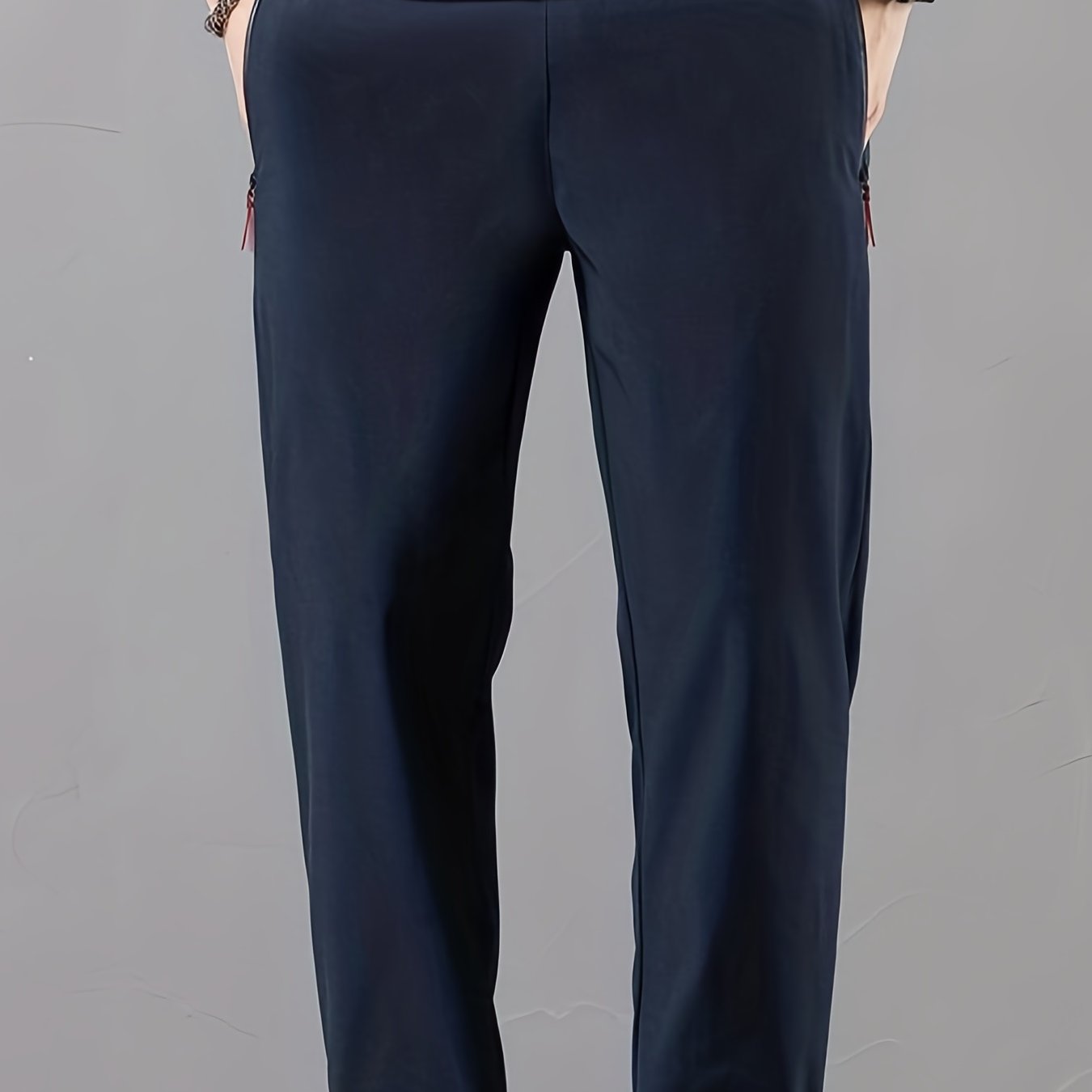 Pantalones casuales para hombre con cordón de estiramiento y cierre de cremallera para primavera y verano deportes