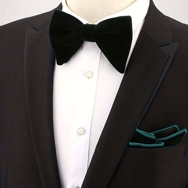 Men's Bow Tie and Pocket Square Set for Weddings Parties and Gifts