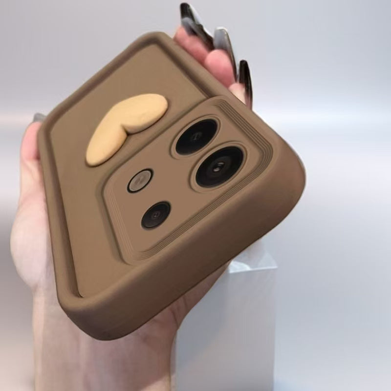 3D Love Phone Case for Redmi Note 13 4G/5G and 13 Pro 4G/5G TPU Soft Protective Cover with Sky Eye Lens and Anti-Drop Protection