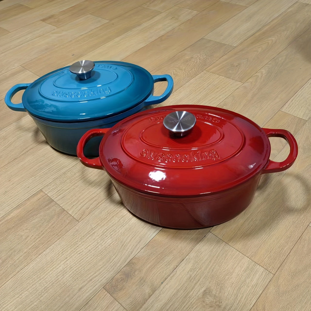 Enameled Oval Dutch Oven 5.8kg Capacity, Versatile Enamel Cookware for Soups and Stews