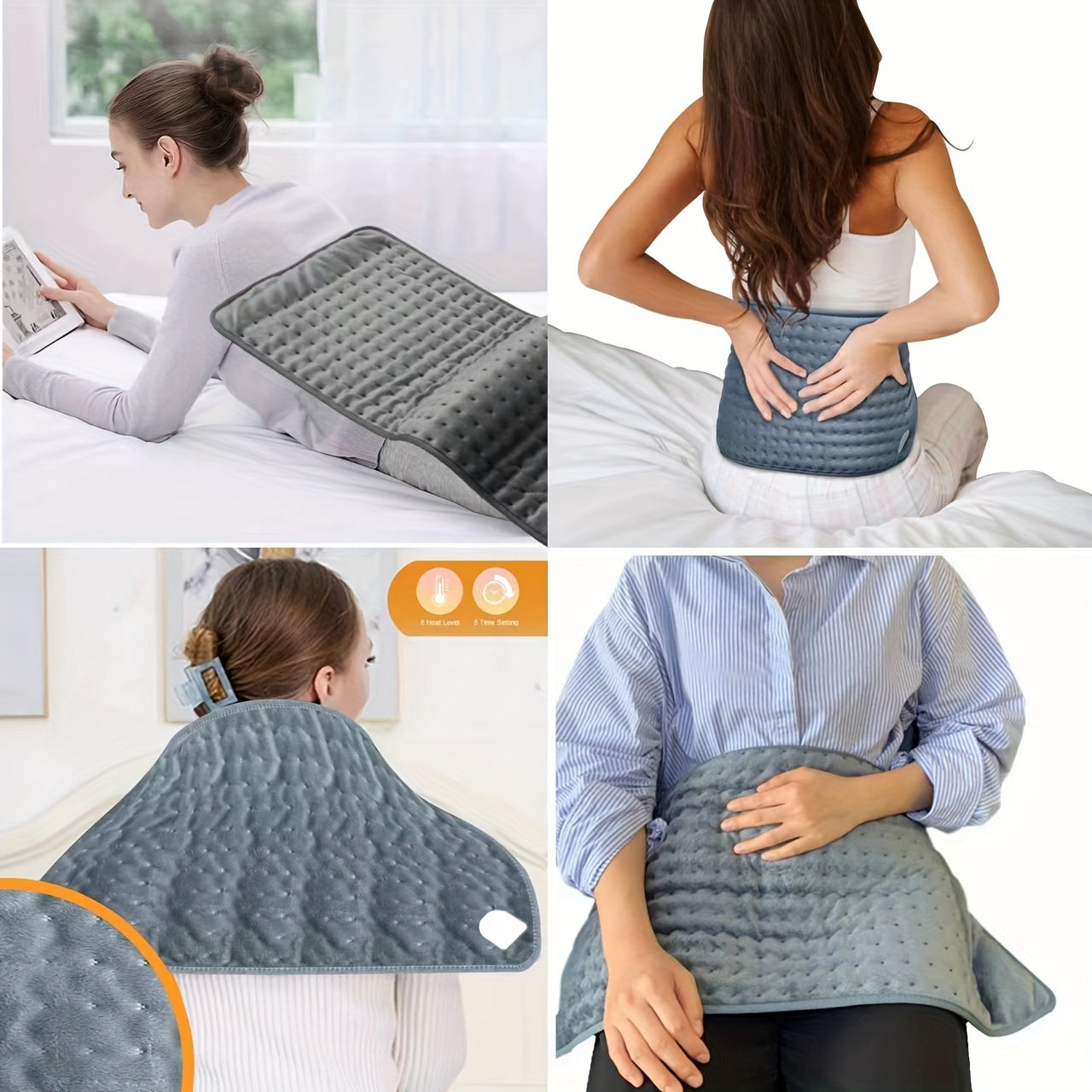 Manta eléctrica de felpa con control remoto, lavable, protección contra sobrecalentamiento