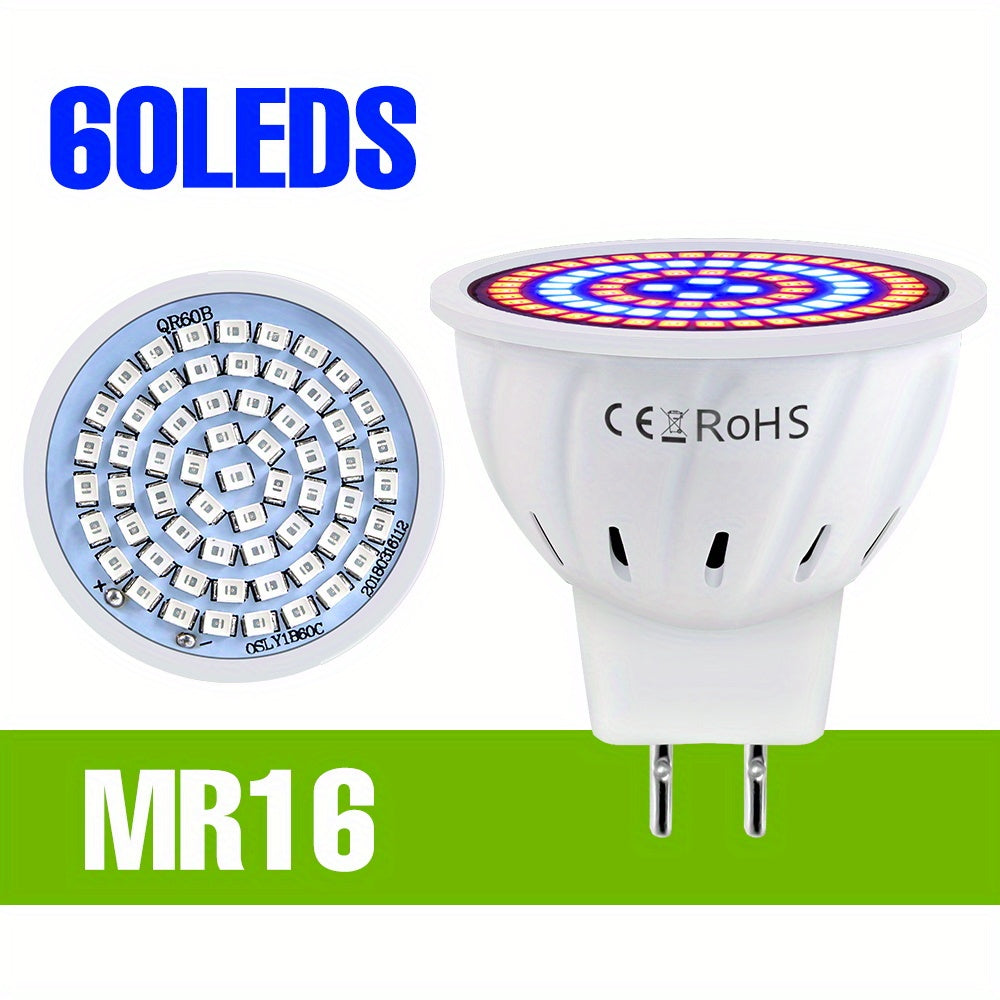 E27 LED Grow Light Bulb Full Spectrum Hydroponic Indoor Plant Lighting Red Blue UV IR 48/60 LEDs
