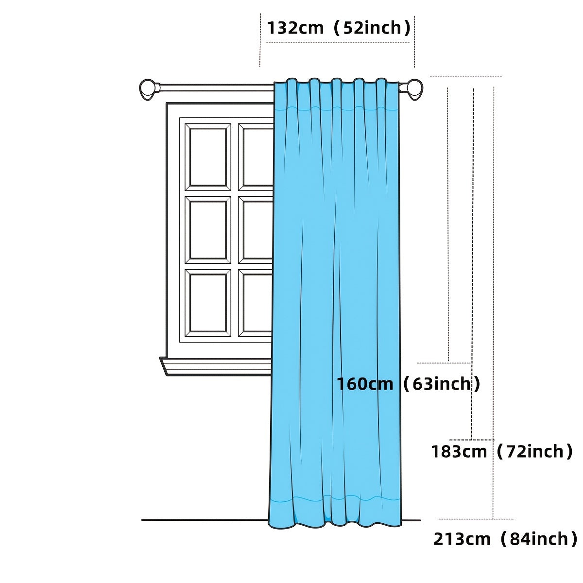 Thermal Insulated Blackout Curtain Panel for Living Room and Kitchen, Rod Pocket Design