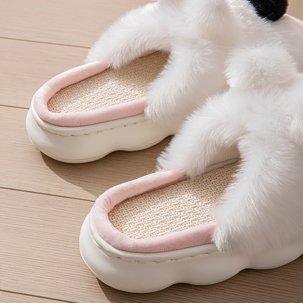Unisex Open-Toe Cartoon Slippers for Home Comfortable Cozy House Shoes