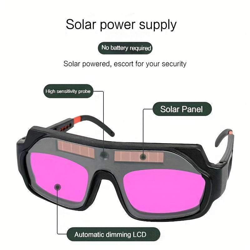 Gafas de soldadura con ajuste automático de luz, gafas de seguridad para soldadores UV Argón arco