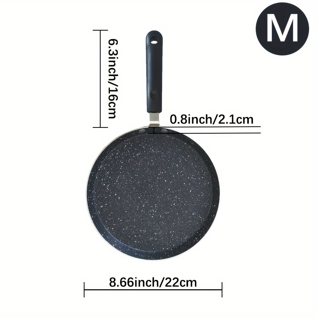 Aluminum Non-Stick Pancake Pan 25.91cm with Wooden Handle Dishwasher Safe