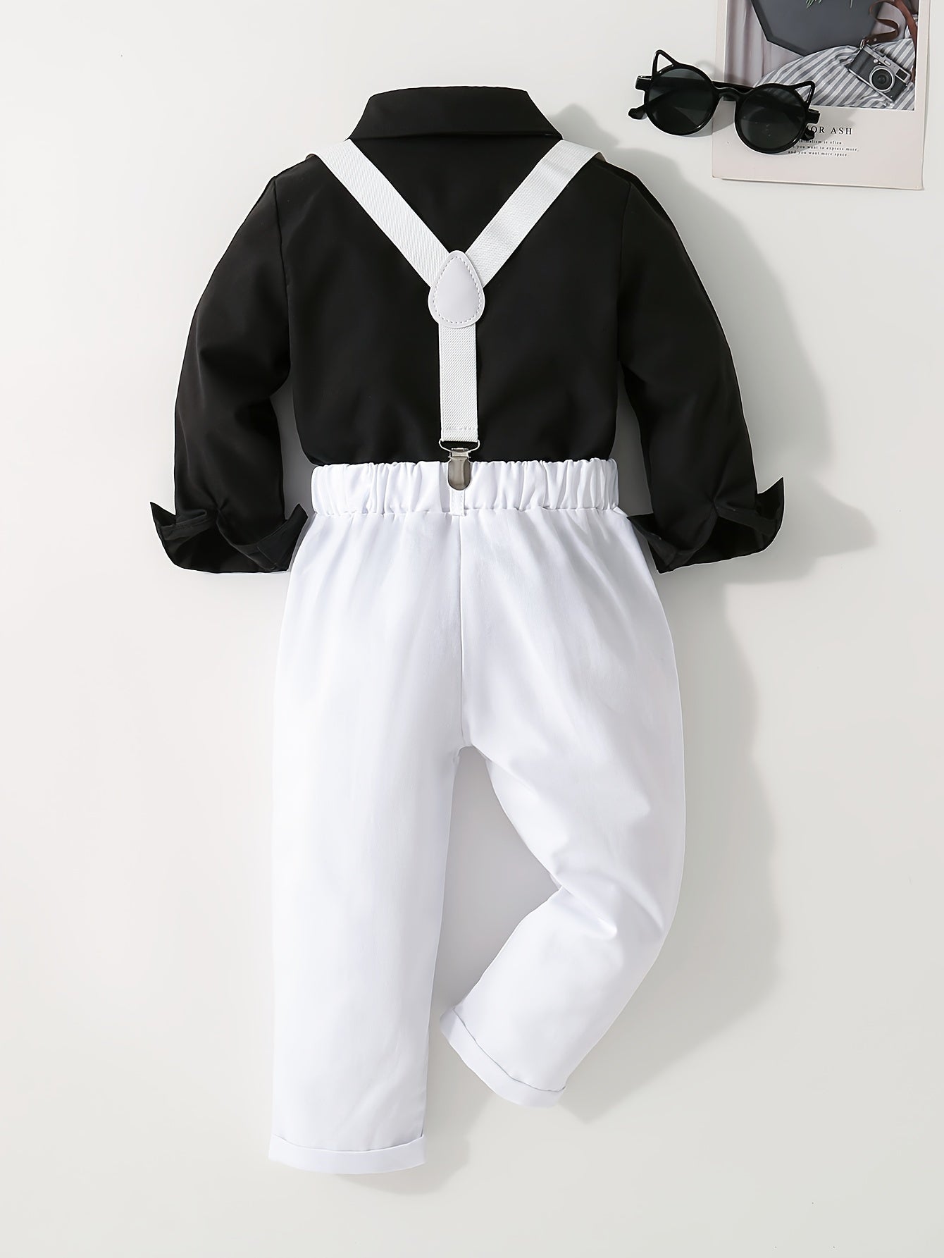 Boys Long Sleeve Dress Suit Set for Spring and Fall with Shirt Pants and Jacket