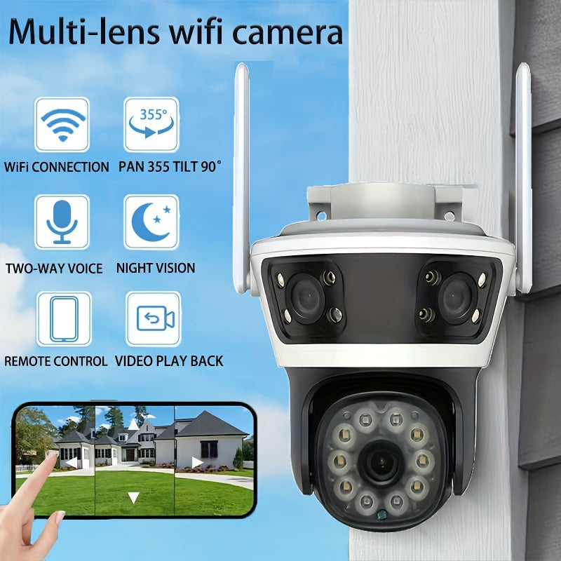 Outdoor Security Camera WiFi Night Vision Two-Way Audio Smartphone Control