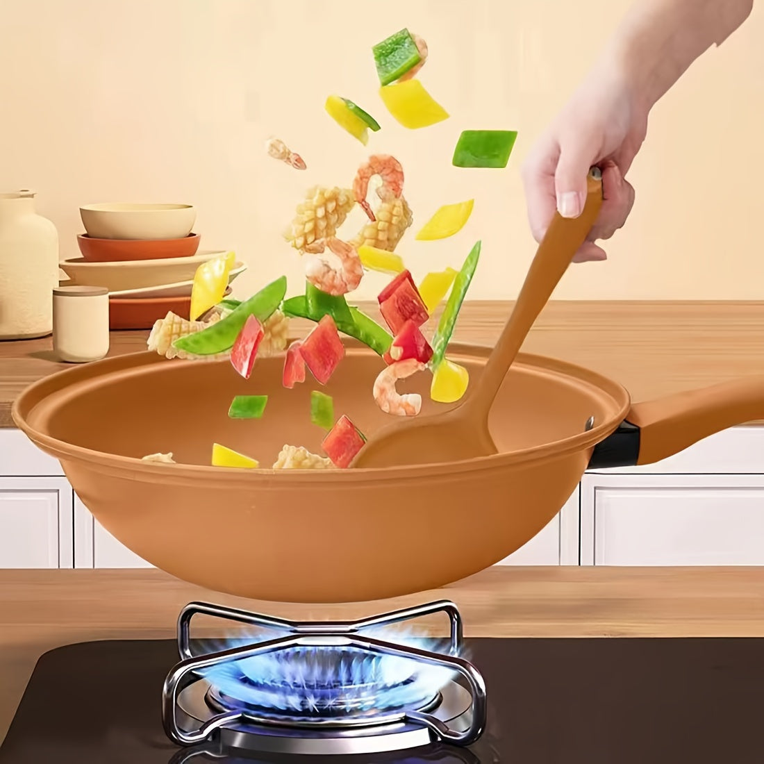Double-sided Clay Micro-pressure Steaming and Stir-frying Pot Non-stick Two-in-one Cooking Pot