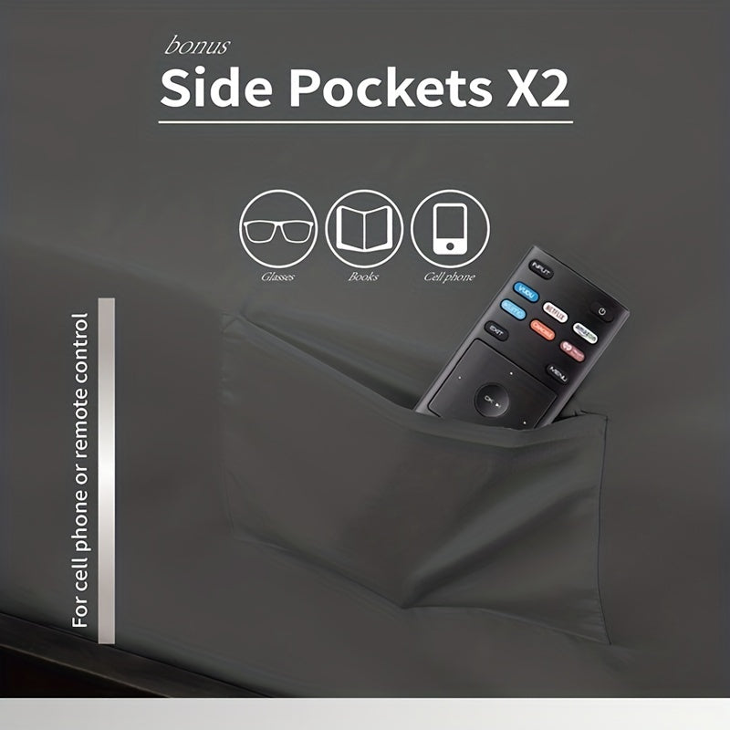 Cooling Bedding Set for Hot Sleepers 3/4 Piece Sheets Pillowcases Dark Grey Queen King Twin Full California King