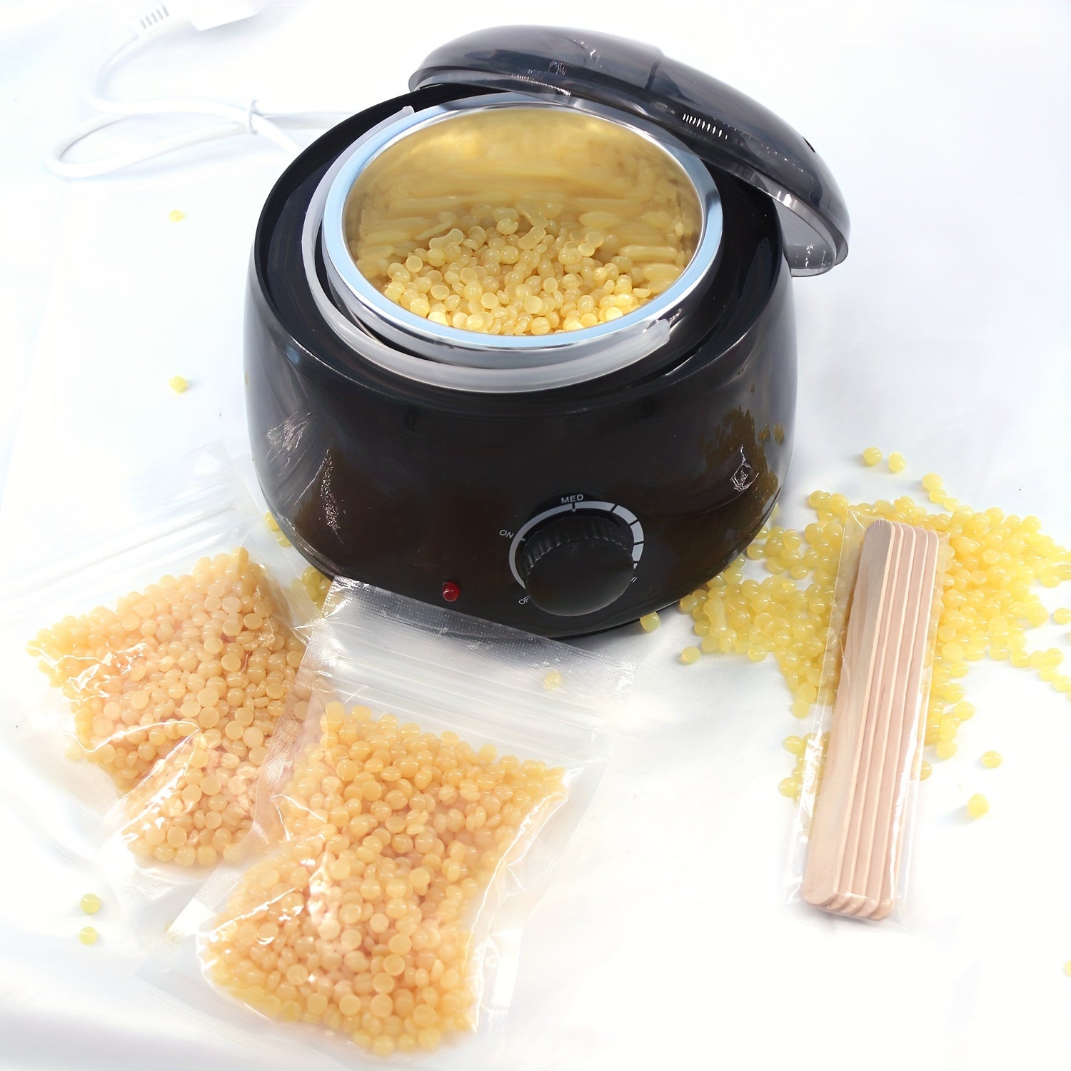 Plug-In Hair Removal Wax Kit for Legs and Nose European Standard