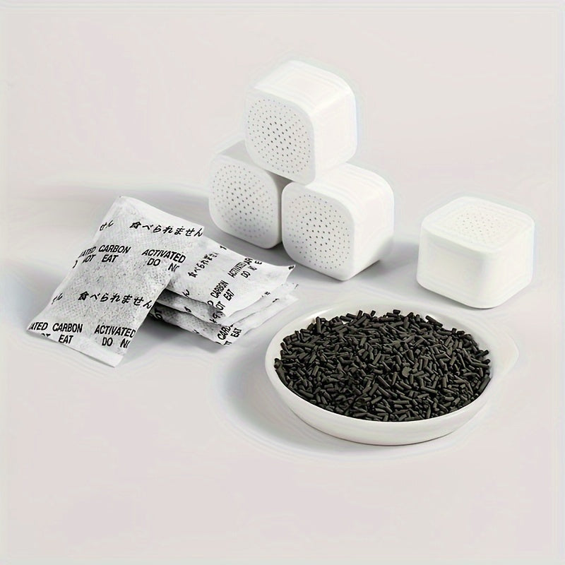 6 dona faollashtirilgan karbon muzlatgich uchun hidni yo'qotish va yangi hidi uchun deodorantlar