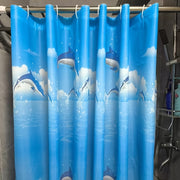 Waterproof PEVA Shower Curtain with Hooks Anti-Fouling No Punching Needed