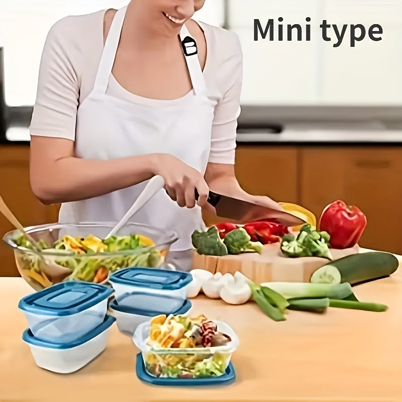 Set of 10 Stackable BPA-Free Food Storage Containers with Lids for Cereal Fruits Meat