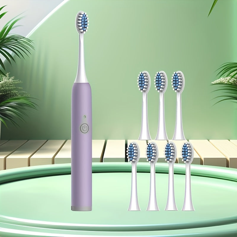 Electric Toothbrush for Adults 8 Pack Soft Bristles Rechargeable Colors Included