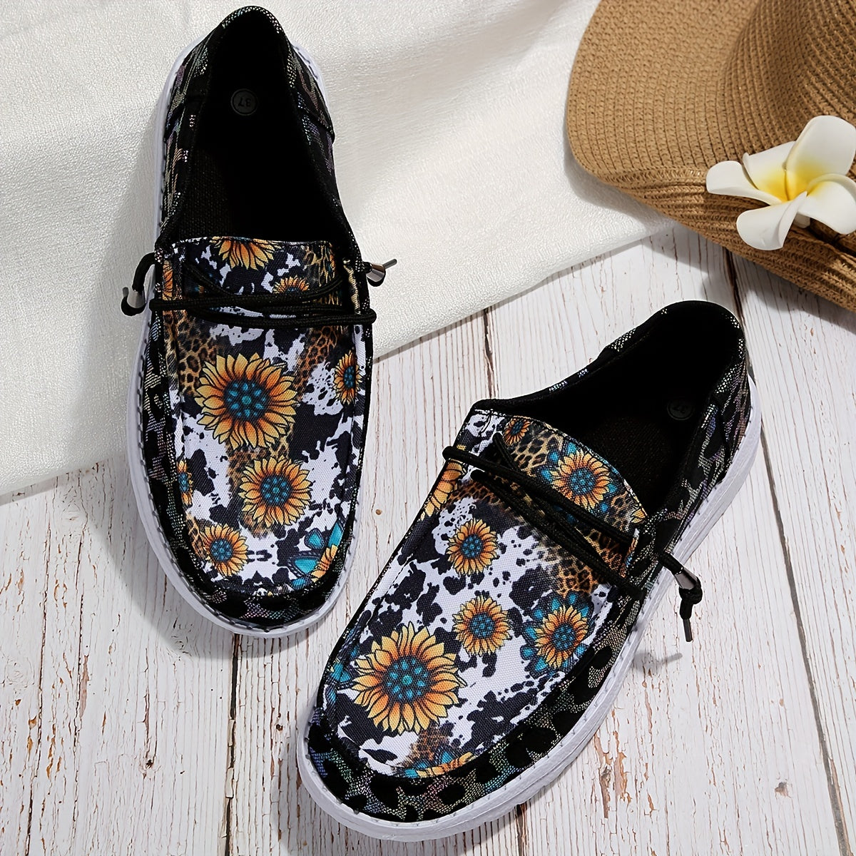 Women's Lace-Up Color Changing Flat Shoes for Casual and Sports Use 36-45 Large