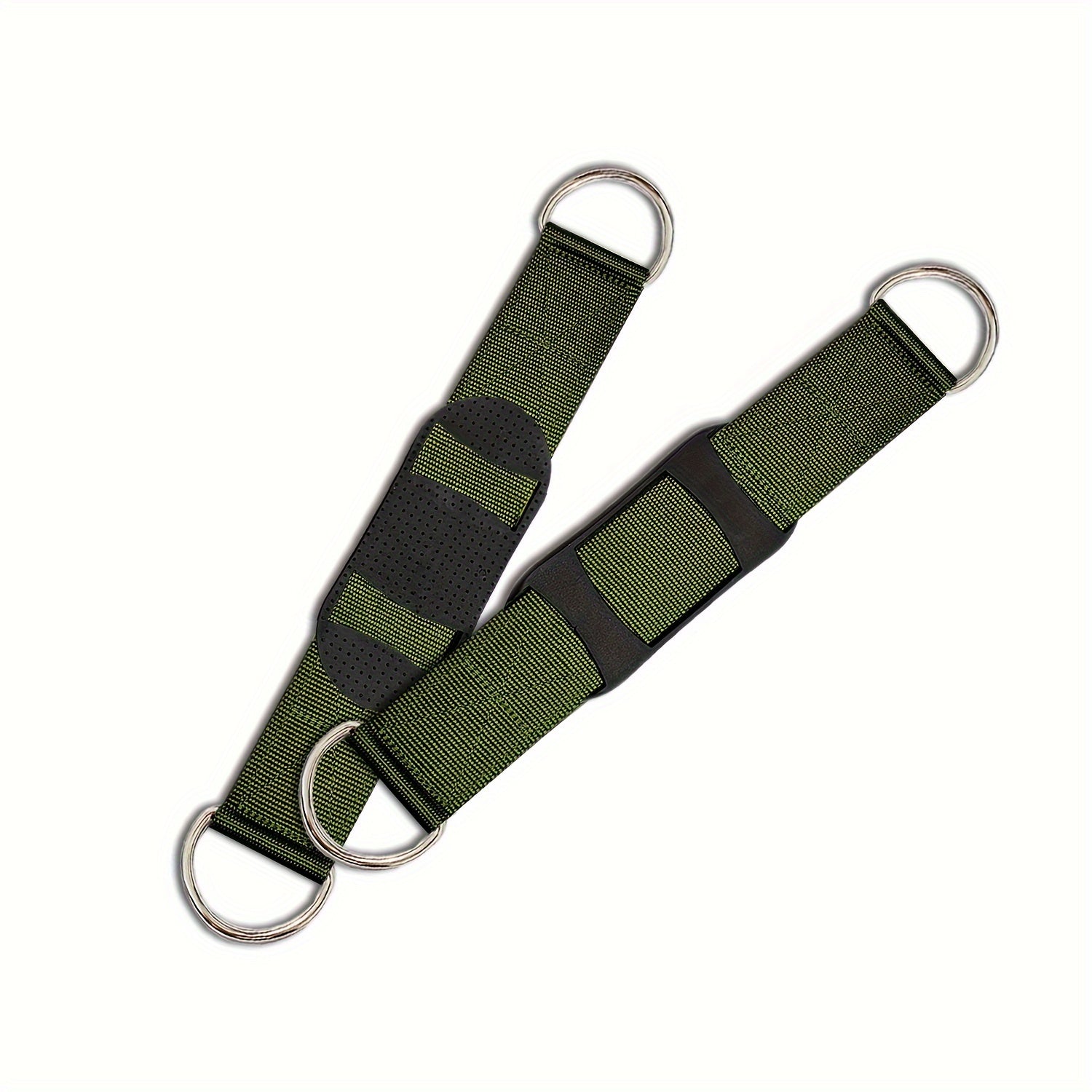 2pcs Tree Swing Straps Hanging Kit Nylon Outdoor Hammock Tire Saucer Green Black