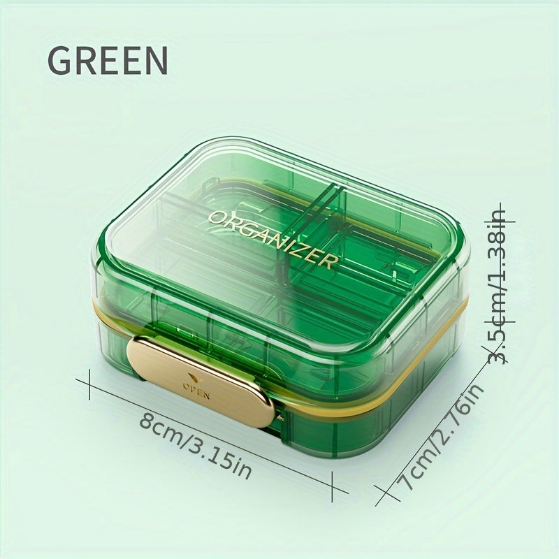 Portable Pill Organizer 7 Compartments Lightproof Moisture-Sealed Box