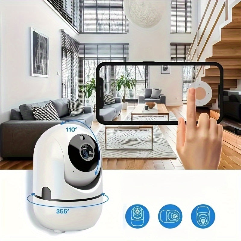 HD 1080P WiFi Security Camera with Night Vision Motion Detection Auto Tracking Two-Way Audio
