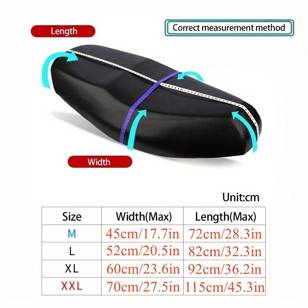 Universal Black 210D Waterproof Motorcycle Rain Seat Cover Dust UV Sun Protection