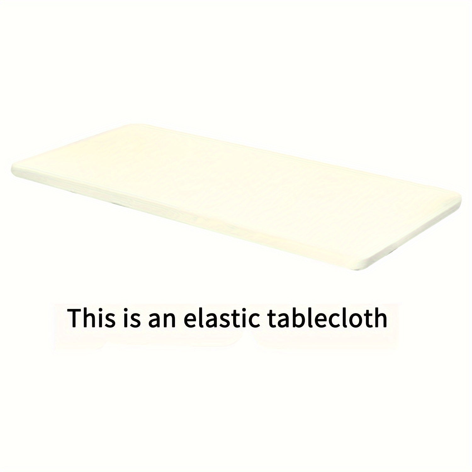 Rectangular Polyester Tablecloth with Elastic Edges for Outdoor Events and Parties