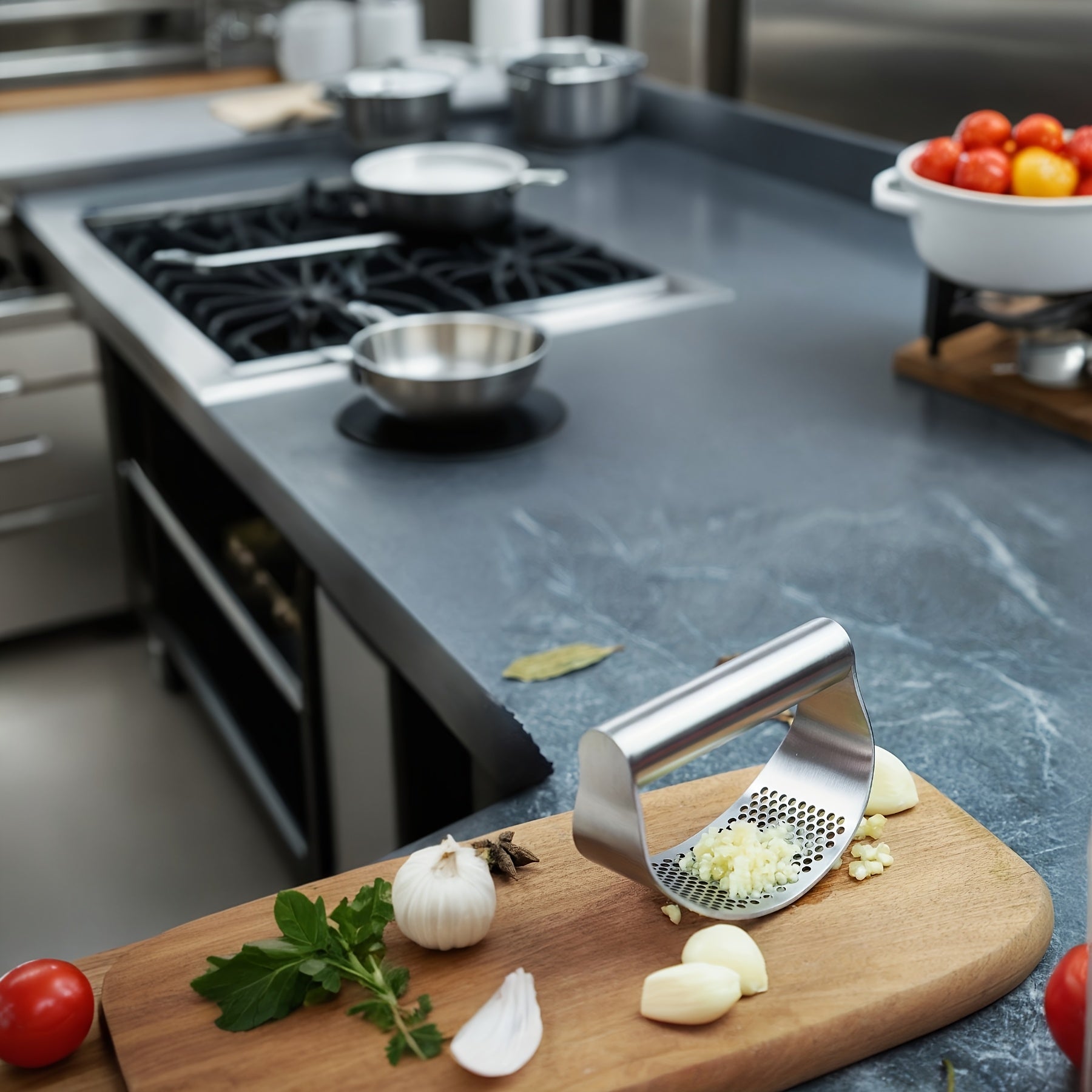 RV Kitchen Tools, Нержавеющая сталь Garlic Crusher, Rocker Metal Garlic Chopper, Garlic Mincer, Необходимые кухонные гаджеты для квартир и колледжских общежитий.