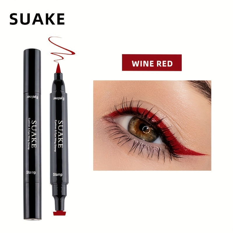 Eyeline Girl Waterproof Double-Head Pen Black Smudge-Proof Long-Lasting