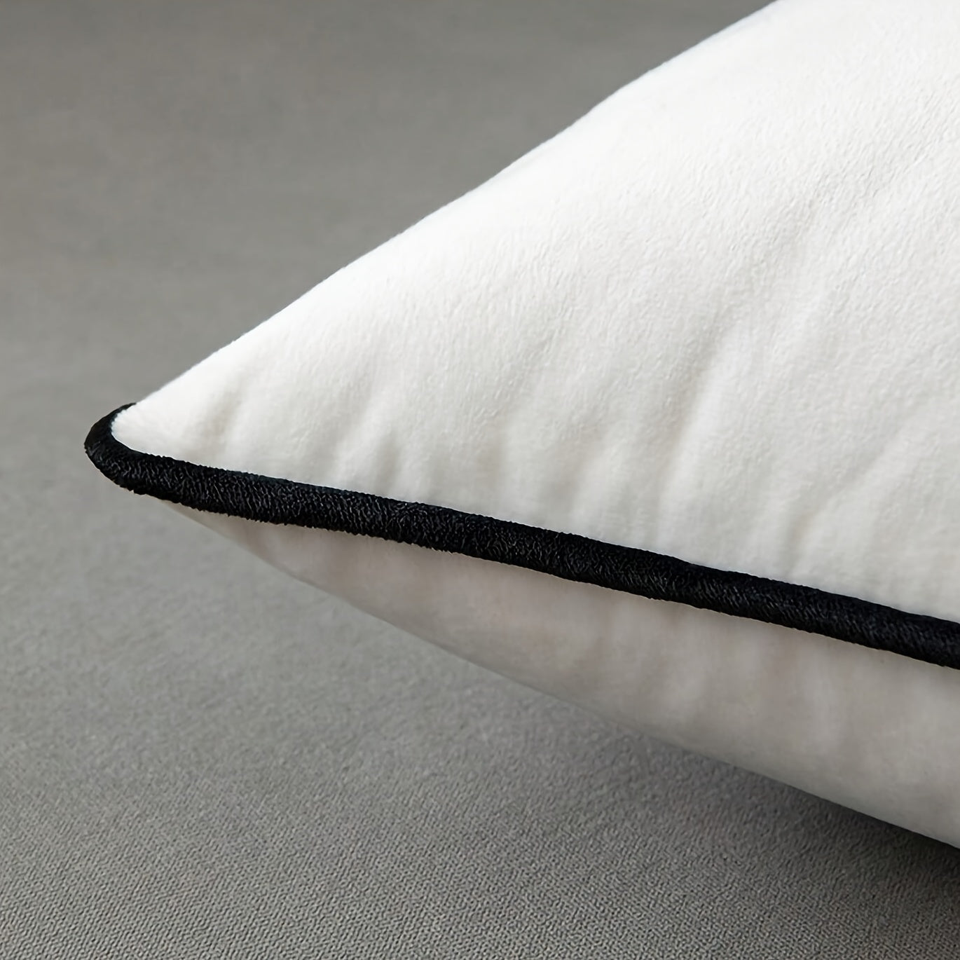 Black Square and Rectangle Pillowcase Solid Color Fabric for Living Room or Bedroom