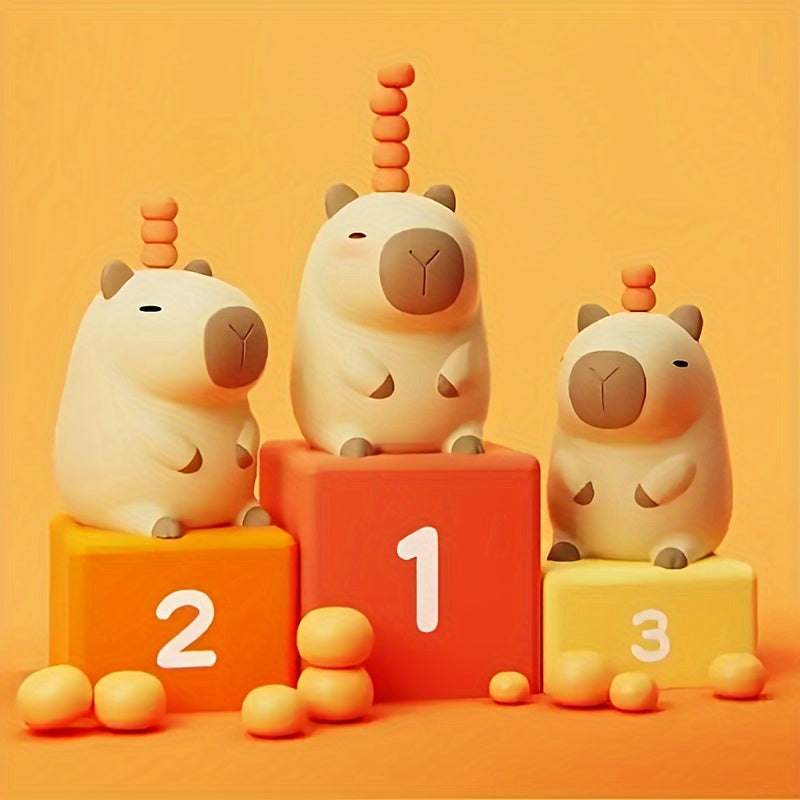 Cartoon Capybara Night Light USB Rechargeable Touch Lamp for Bedroom