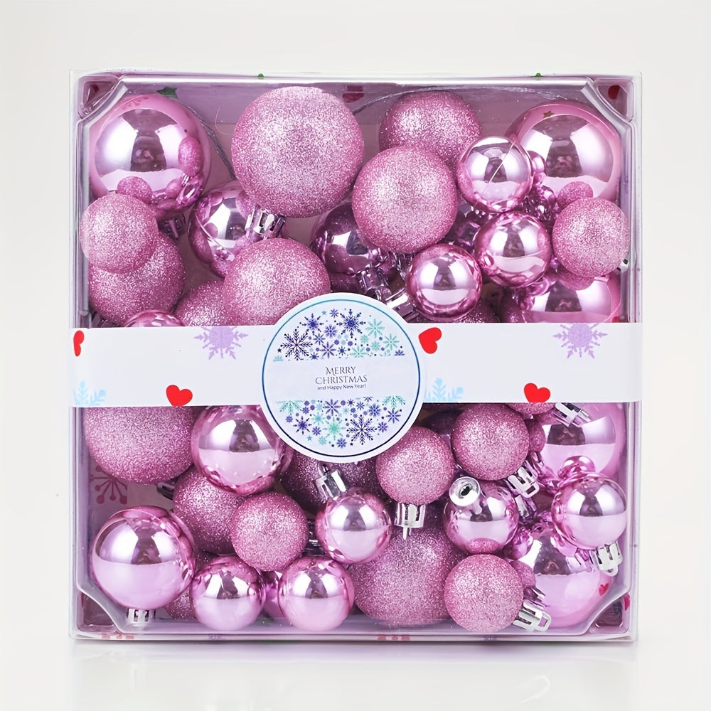 Juego de 44 adornos navideños para decoraciones y fiestas temáticas de plástico