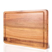 Walnut Wood Cutting Board with Juice Groove and Handles for Kitchen and Gifts