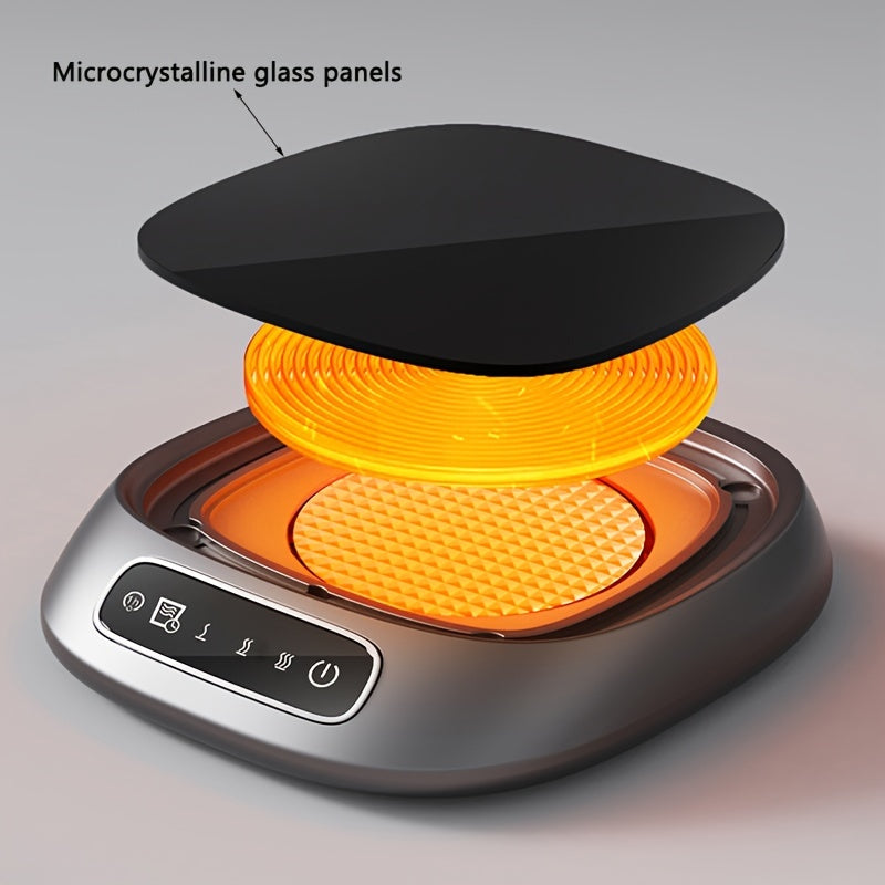 USB-Powered Drink Warmer Coaster with 3 Temperature Settings for Hot Beverages