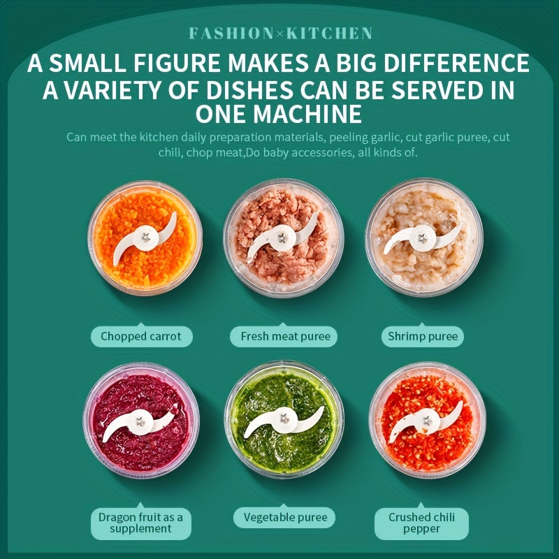 Electric meat grinder 600ml capacity 7.4V for household use