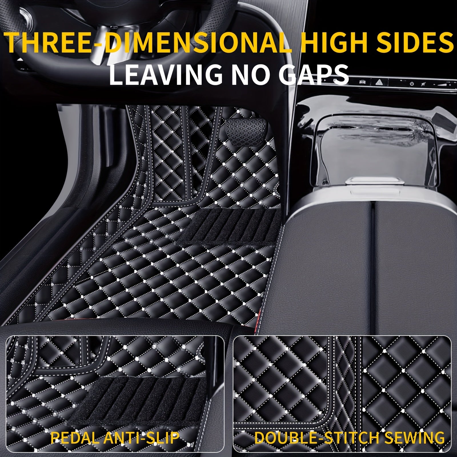 Luxury Faux Leather Car Floor Mats for Changan X5 Plus 2024 Left-Hand Drive