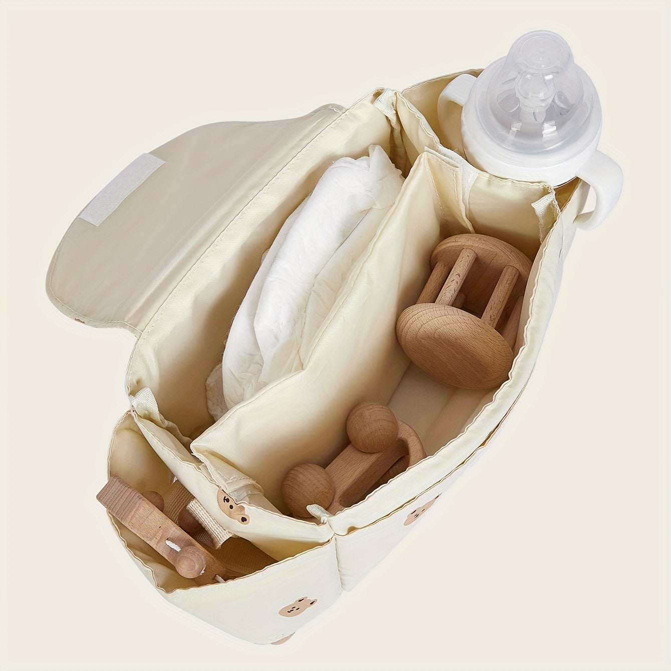 Organizador universal para cochecito de bebé con almacenamiento para biberón y diseño colgante