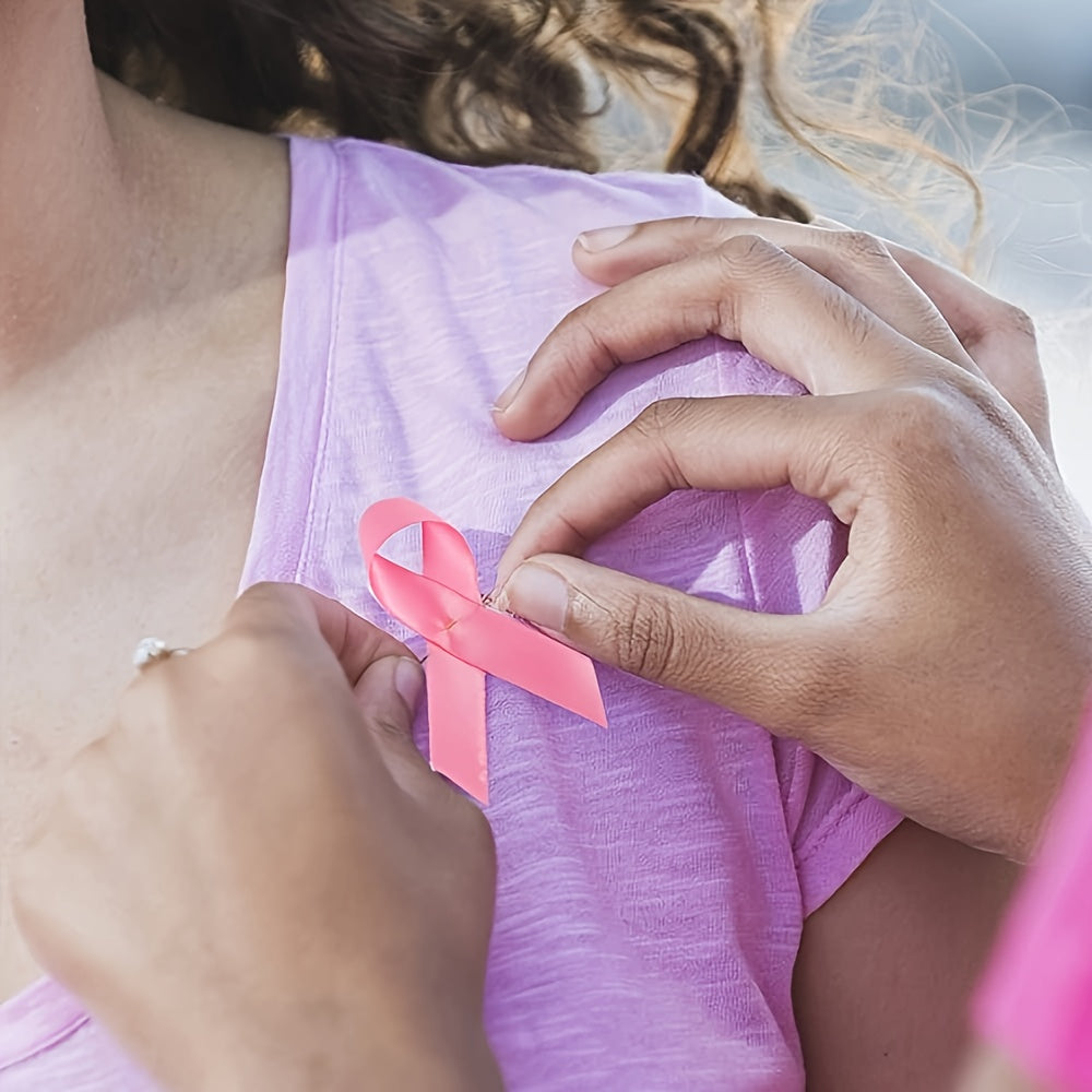 Set of 50 Pink Ribbon Awareness Pins for Fundraisers and Events