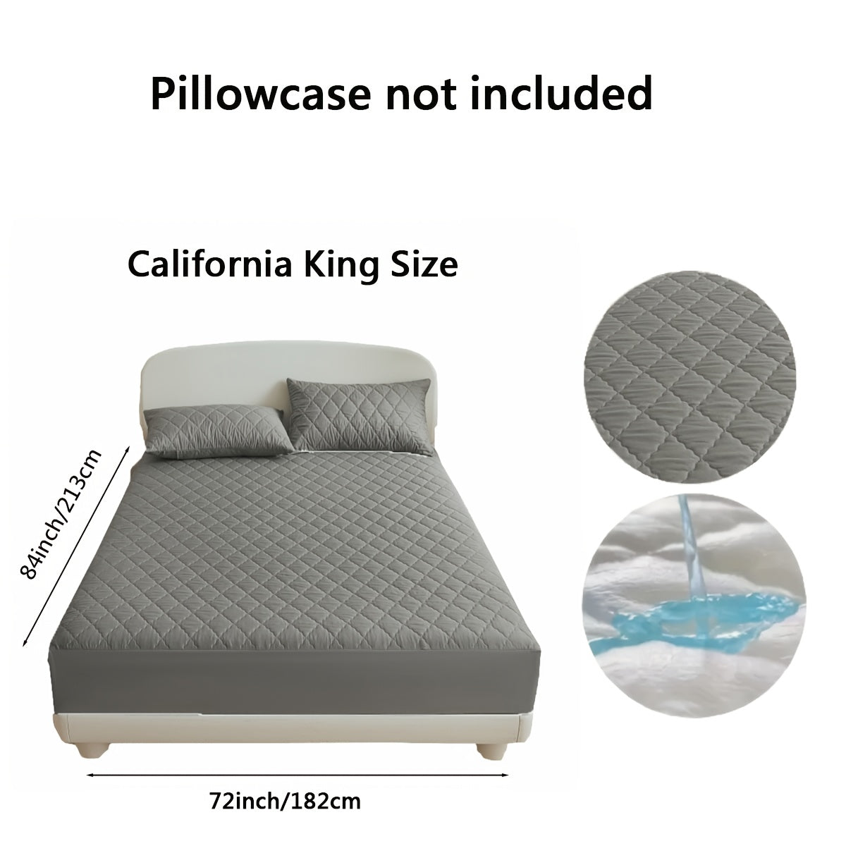 100% to'quv polyesterdan tayyorlangan diametrli qoplamali suv o'tkazmaydigan yostiq himoyachisi. Mashinada yuvish mumkin va bir nechta o'lchamlarda mavjud (yostiq qoplamalari kiritilmagan).