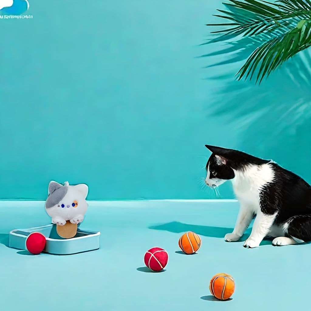 Durable Plush Cartoon Cat Dog and Cat Chew Toy for All Sizes