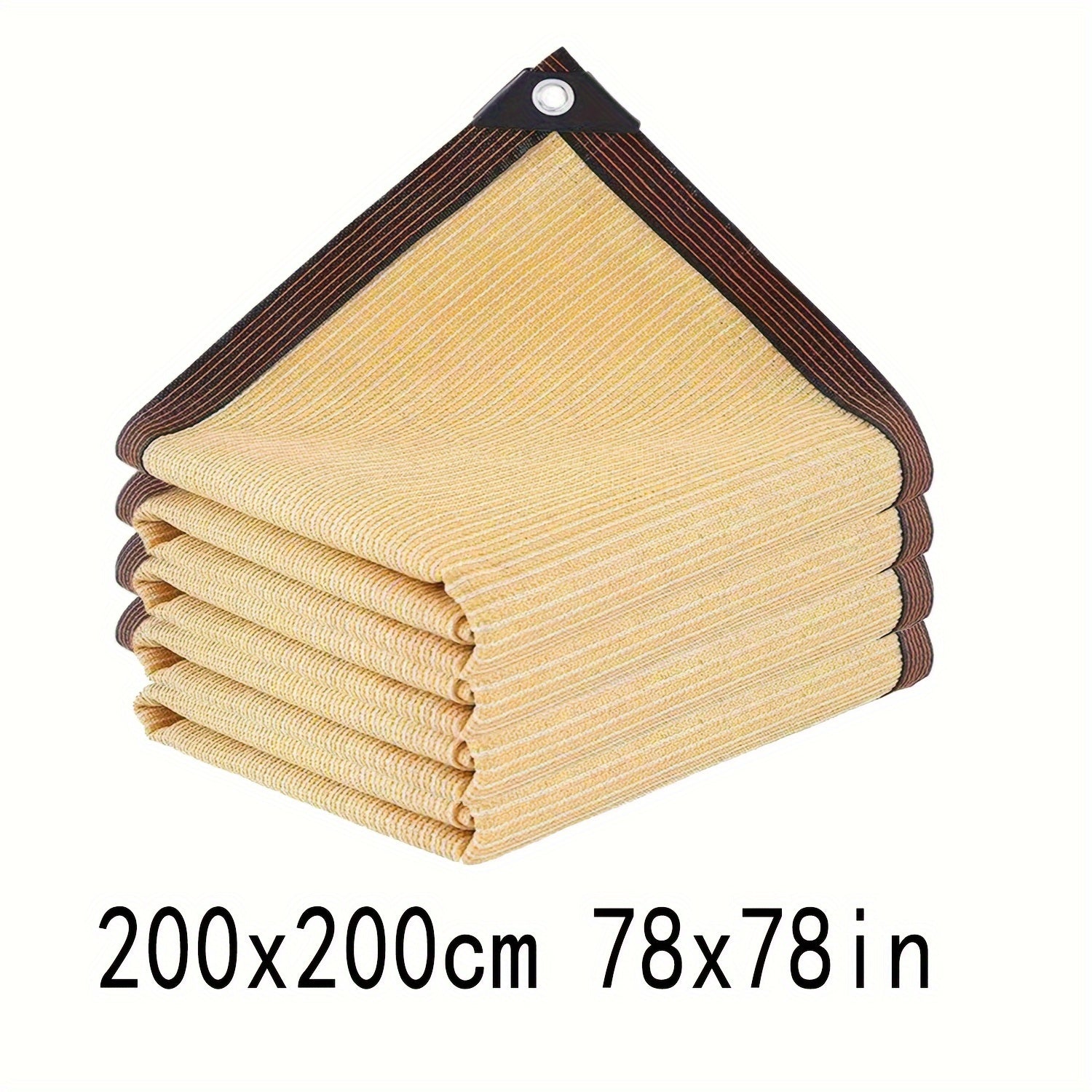 Дышащая бежевая сетчатая ткань для тени с 90% UV-защитой для уличных зон