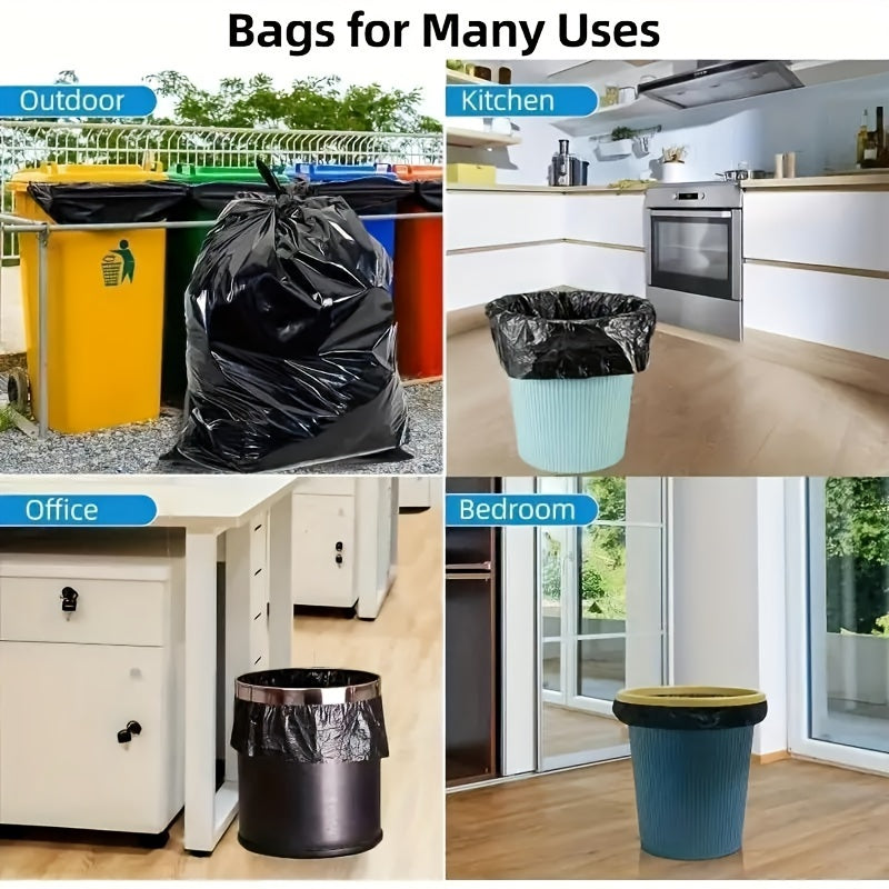 Mustahkam Polietilen Axlat Qoplari - 50 yoki 100 ta to'plamlarda mavjud - Oshxona, Yashash xonasi, Patio uchun ko'p maqsadli bir martalik qoplar - Uy, Bog' va Tijorat foydalanish uchun qalin plastik qoplamalar