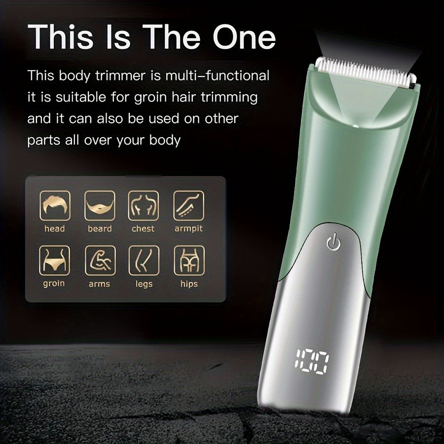 Men's body hair trimmer electric shaver USB rechargeable 500mAh battery