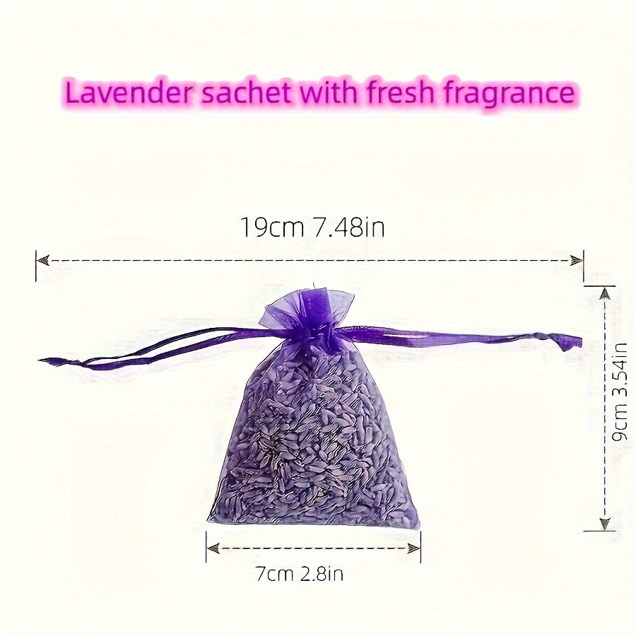Lavender Scented Sachets with Artificial Purple Flowers for Drawers and Closets Set of 6